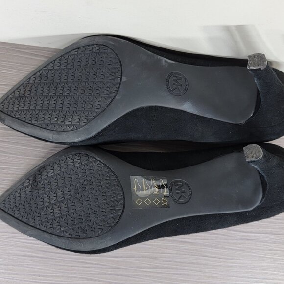 Michael Michael Kors Pointed Toe Flex Pump, Black Suede, Womens Size 8.5 M / 39 - Picture 11 of 12